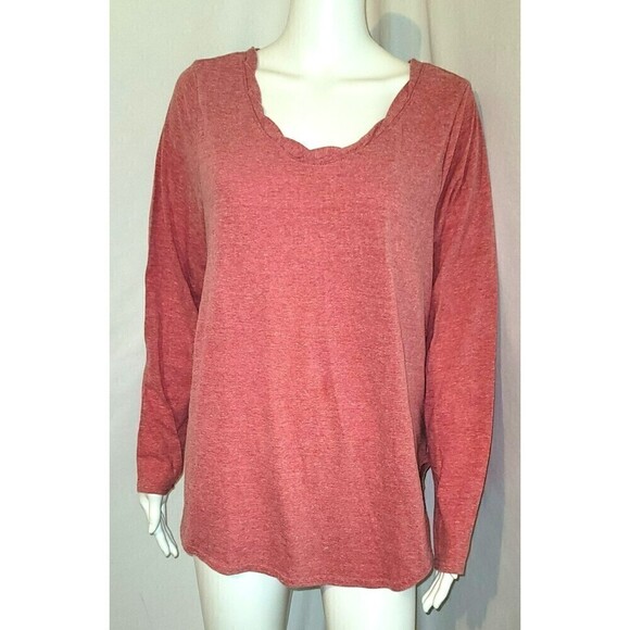 Lane Bryant Long Sleeve Tee with Folded Neckline - Size 14/16 - Picture 1 of 7